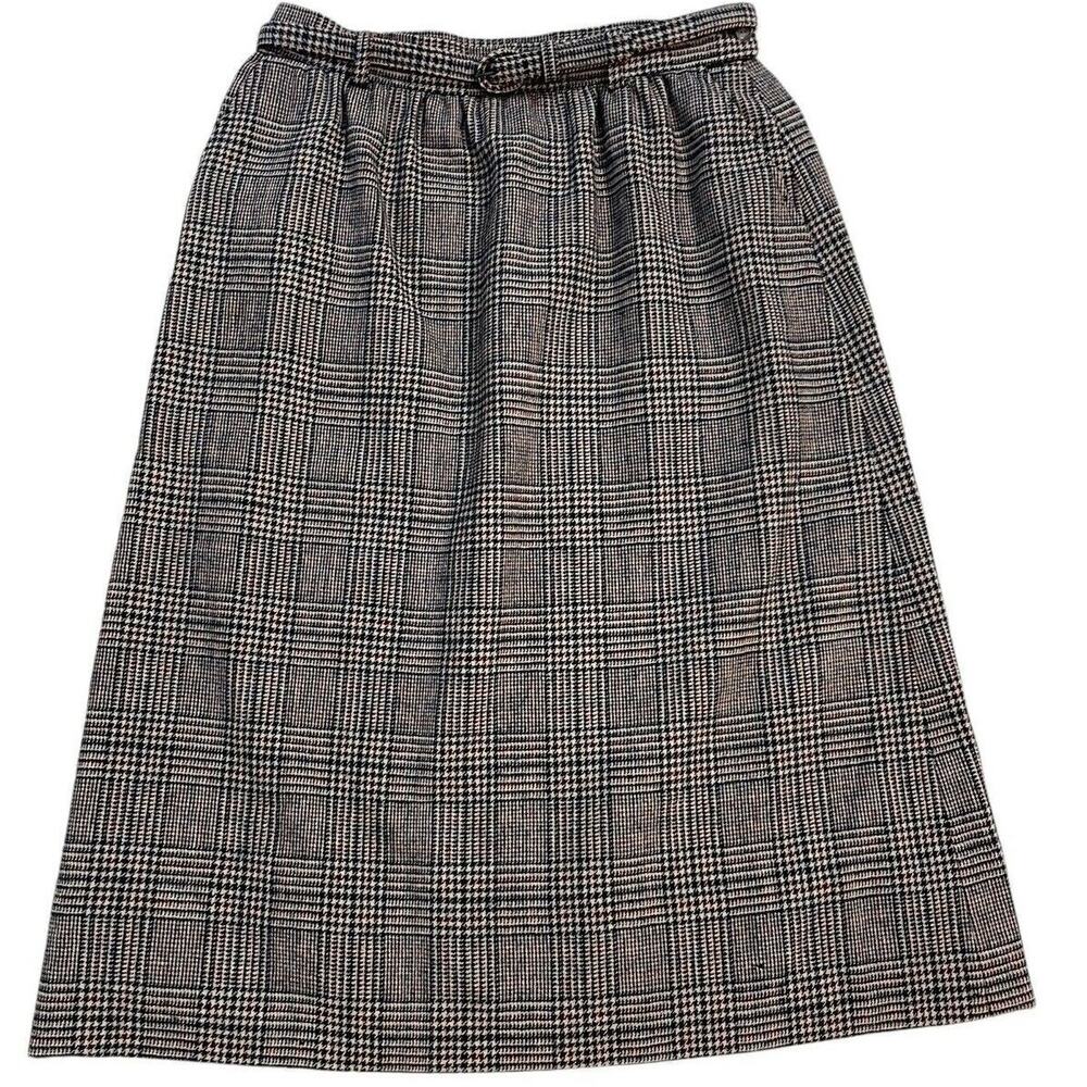 VTG Pendleton Wool Skirt Size 10 Pencil Plaid Belted Preppy Academia Heritage‎